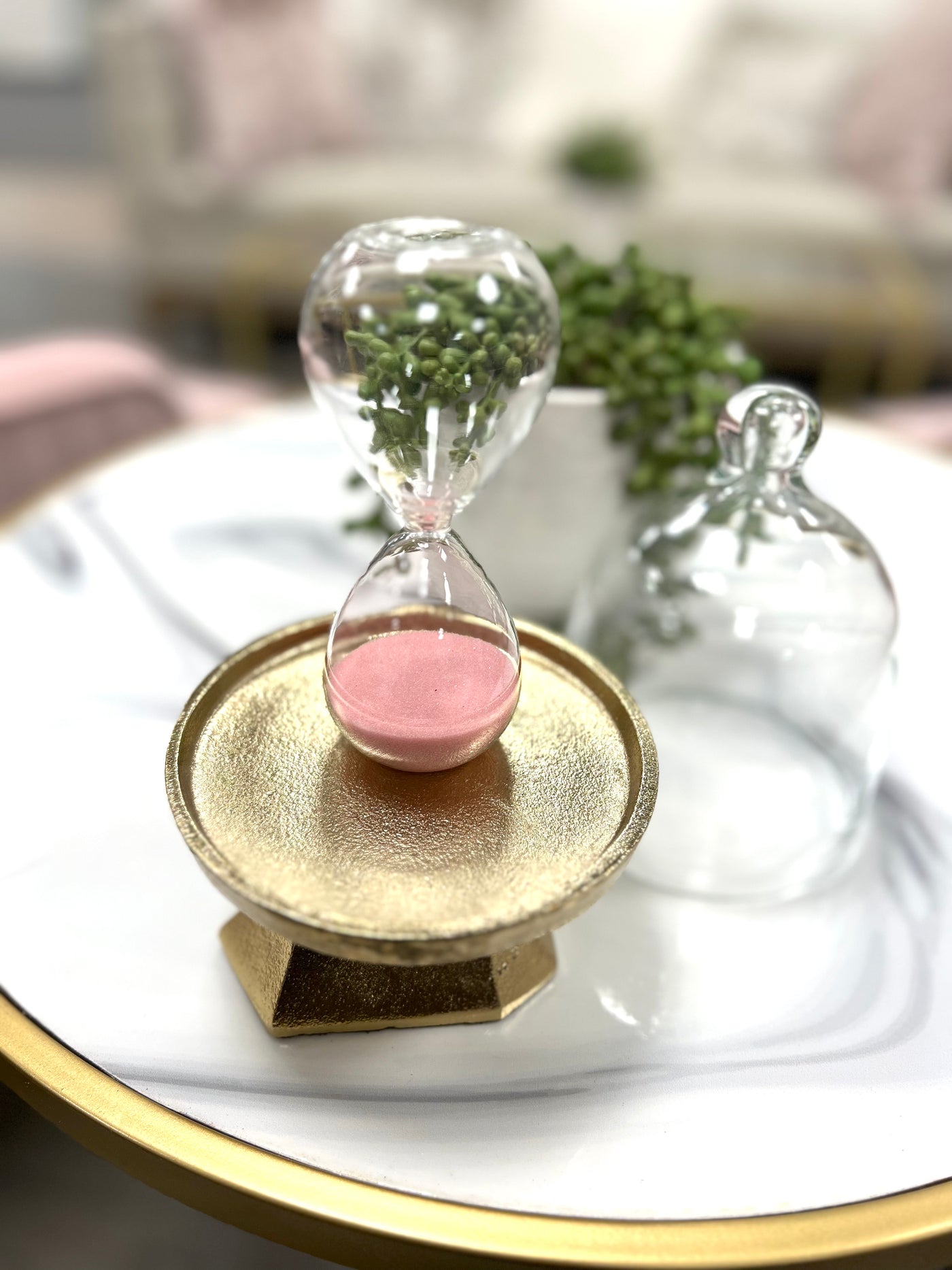 SAND TIMER - GLASS PINK