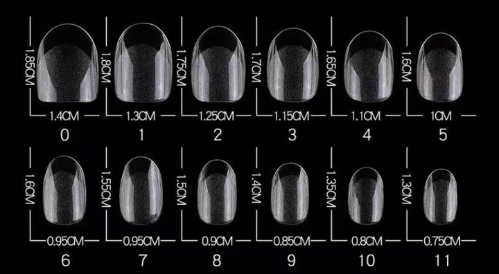 Single Packs – Pressies Nail Extensions Extra Short Round