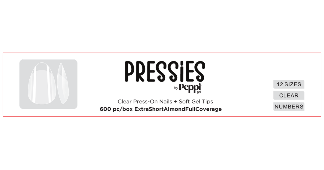 Single Packs – Pressies Nail Extensions Extra Short Almond