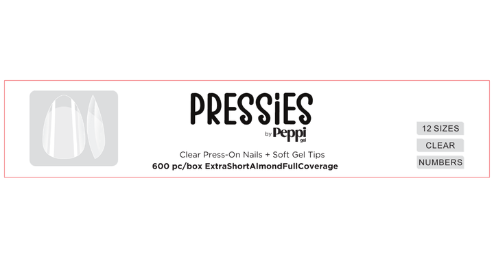 Single Packs – Pressies Nail Extensions Extra Short Almond