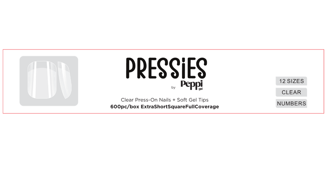 Single Packs – Pressies Nail Extensions Extra Short Square