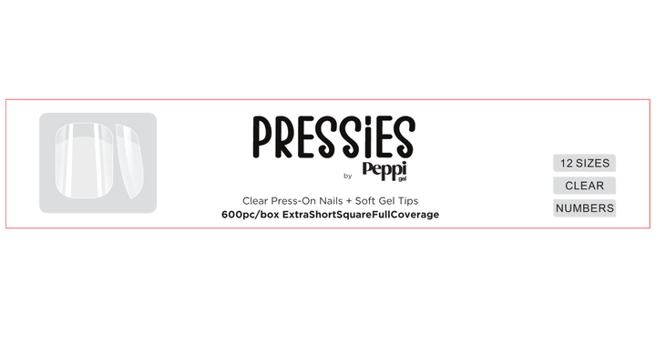 Single Packs – Pressies Nail Extensions Extra Short Square