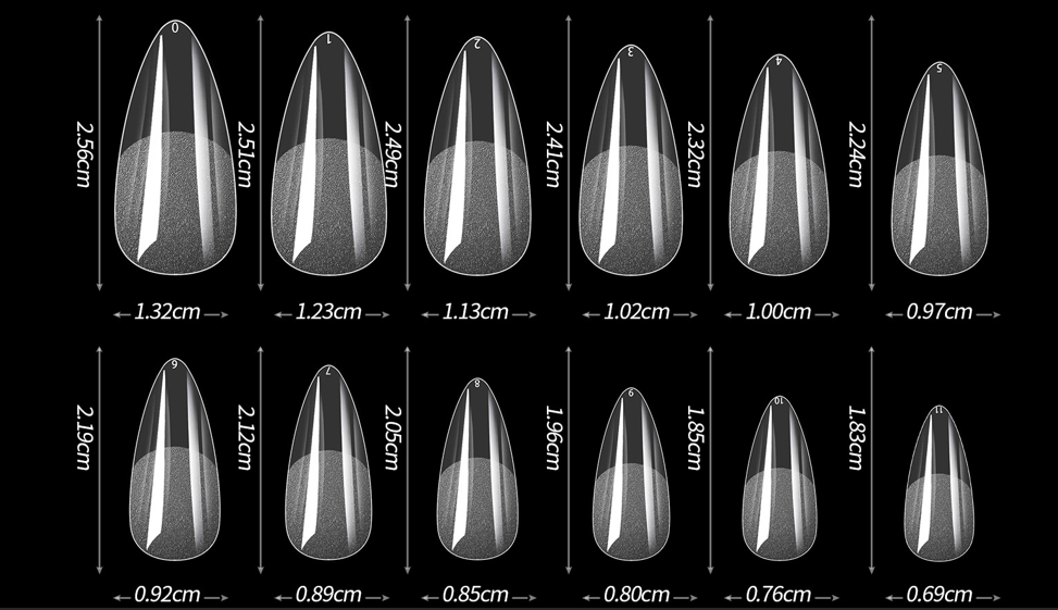 Single Packs – Pressies Nail Extensions Medium Almond