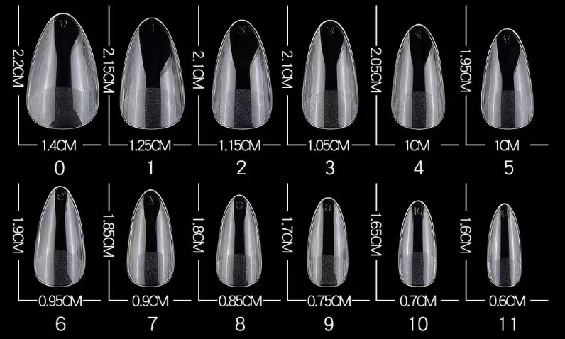 Single Packs – Pressies Nail Extensions Short Almond