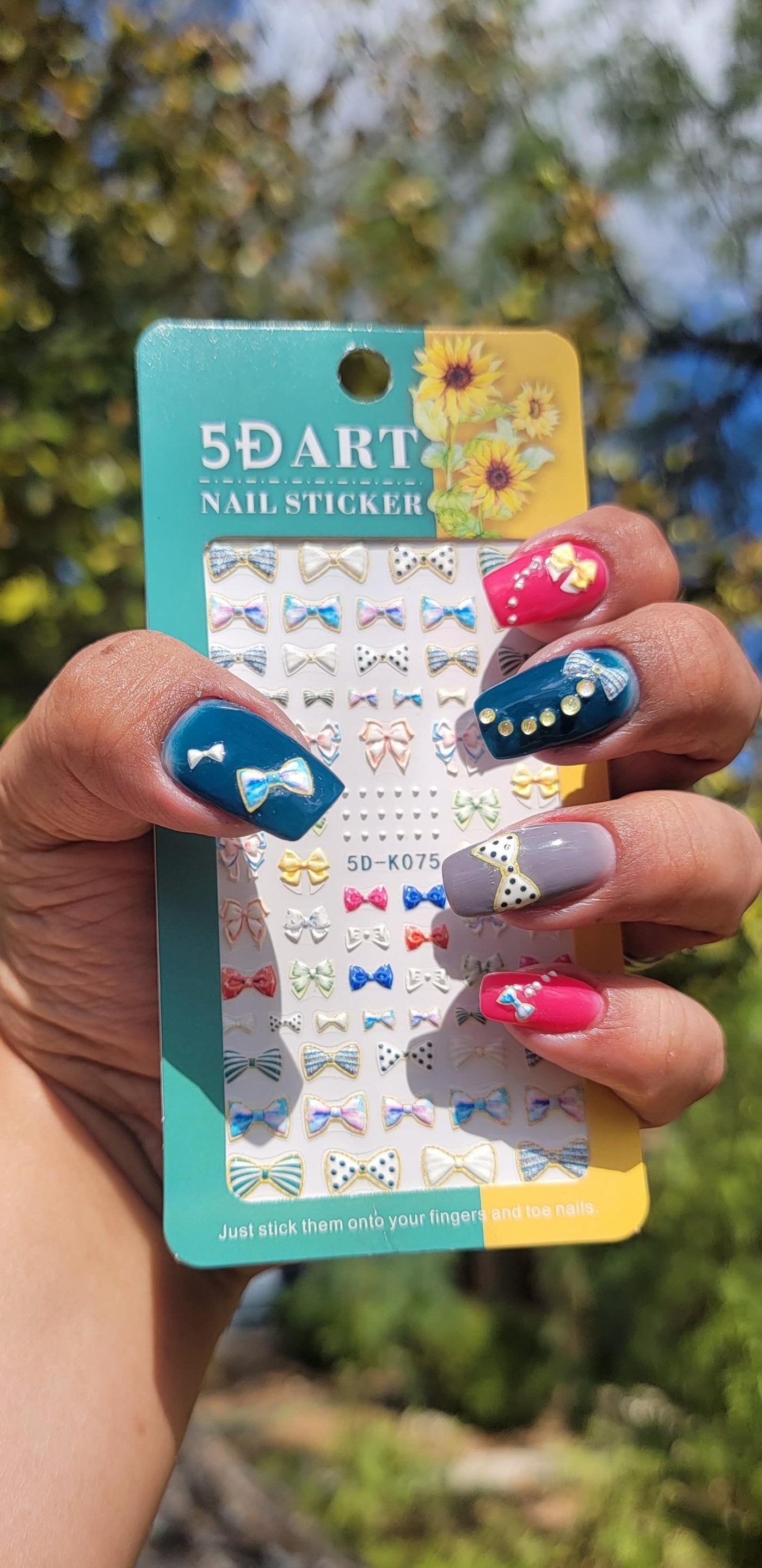 5D NAIL BOW STICKERS