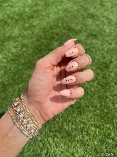 NAIL CRYSTALS- Gold, Rose, Silver & Gold Shapes